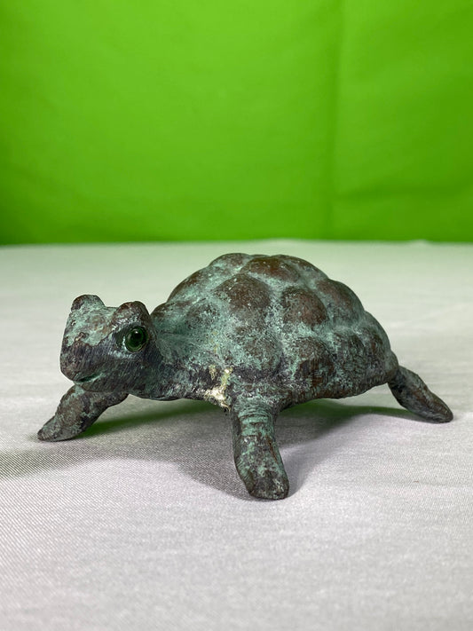 Vintage Bronze Turtle Statue