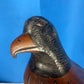 Large Hand Carved Wood Eagle Sculpture