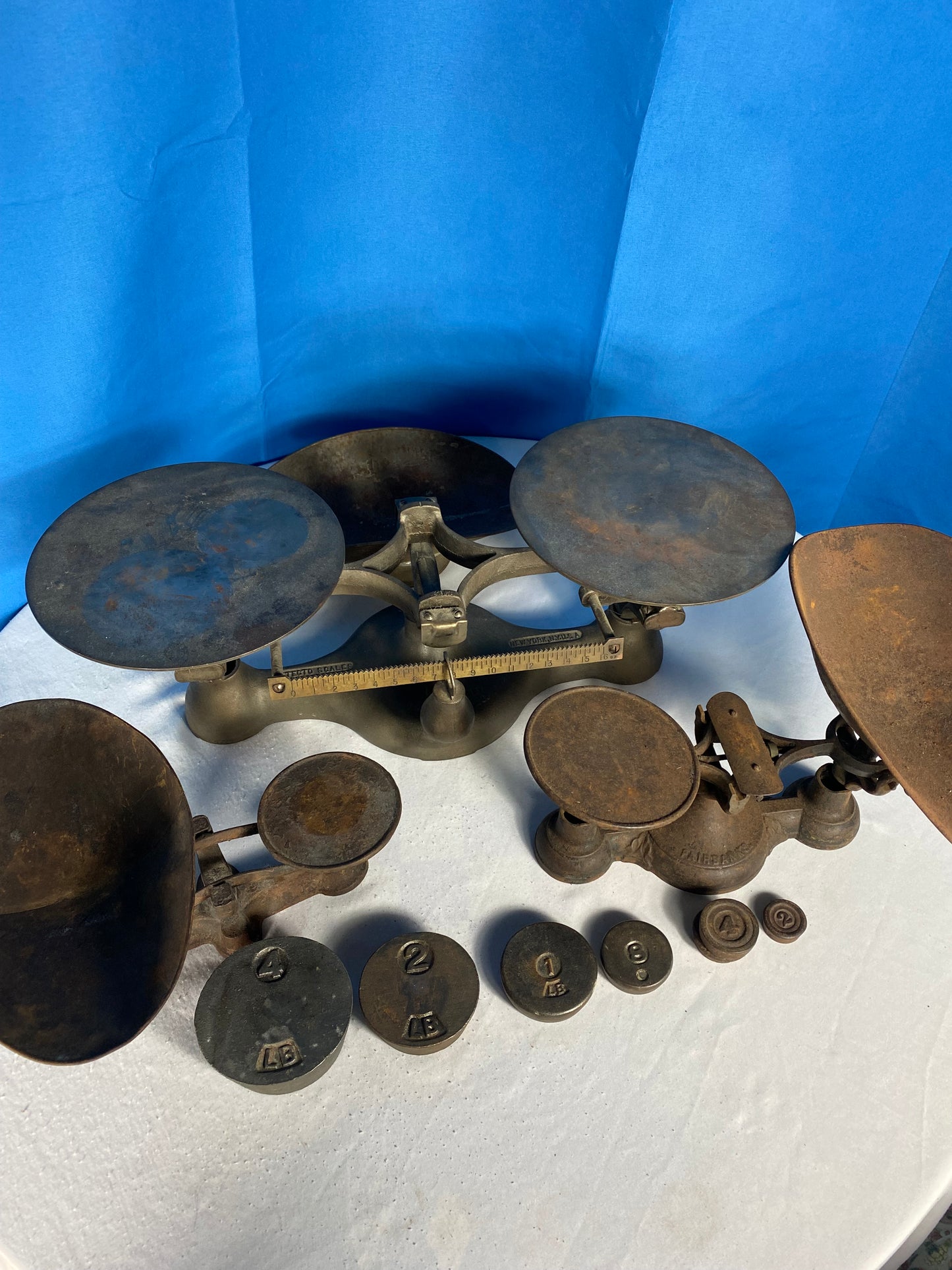 Group of Antique Balance Scales Weights