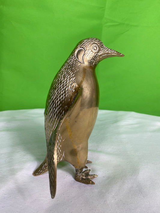 Large Brass Penguin Statue