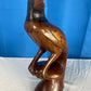 Large Hand Carved Wood Eagle Sculpture