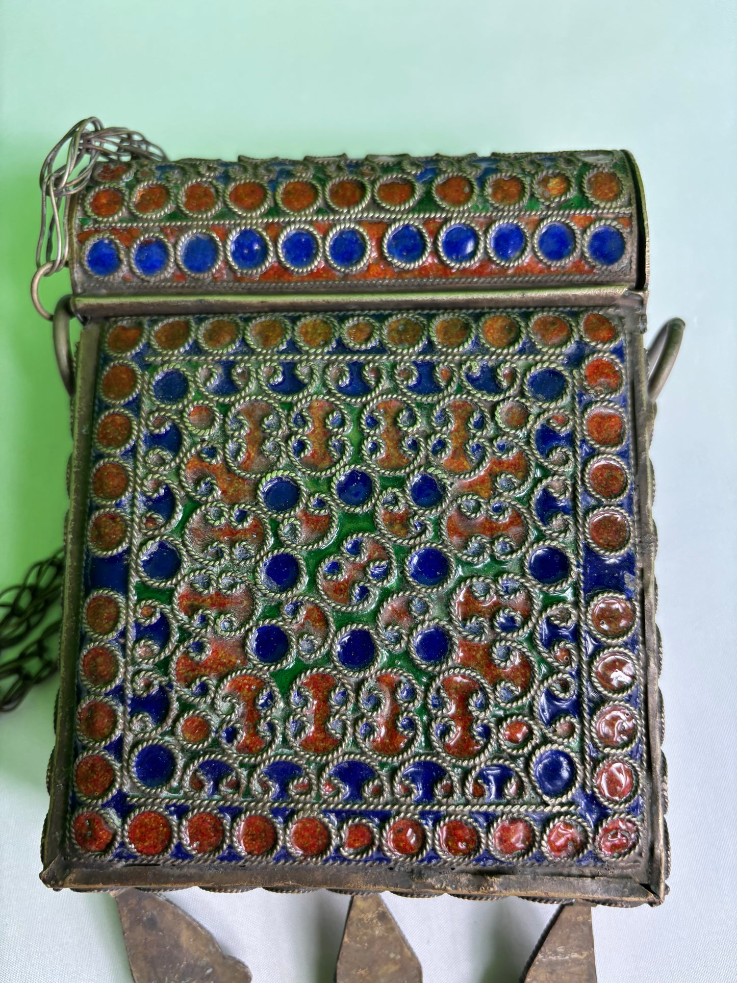 Moroccan Berber Enamel Quran Case Prayer Box