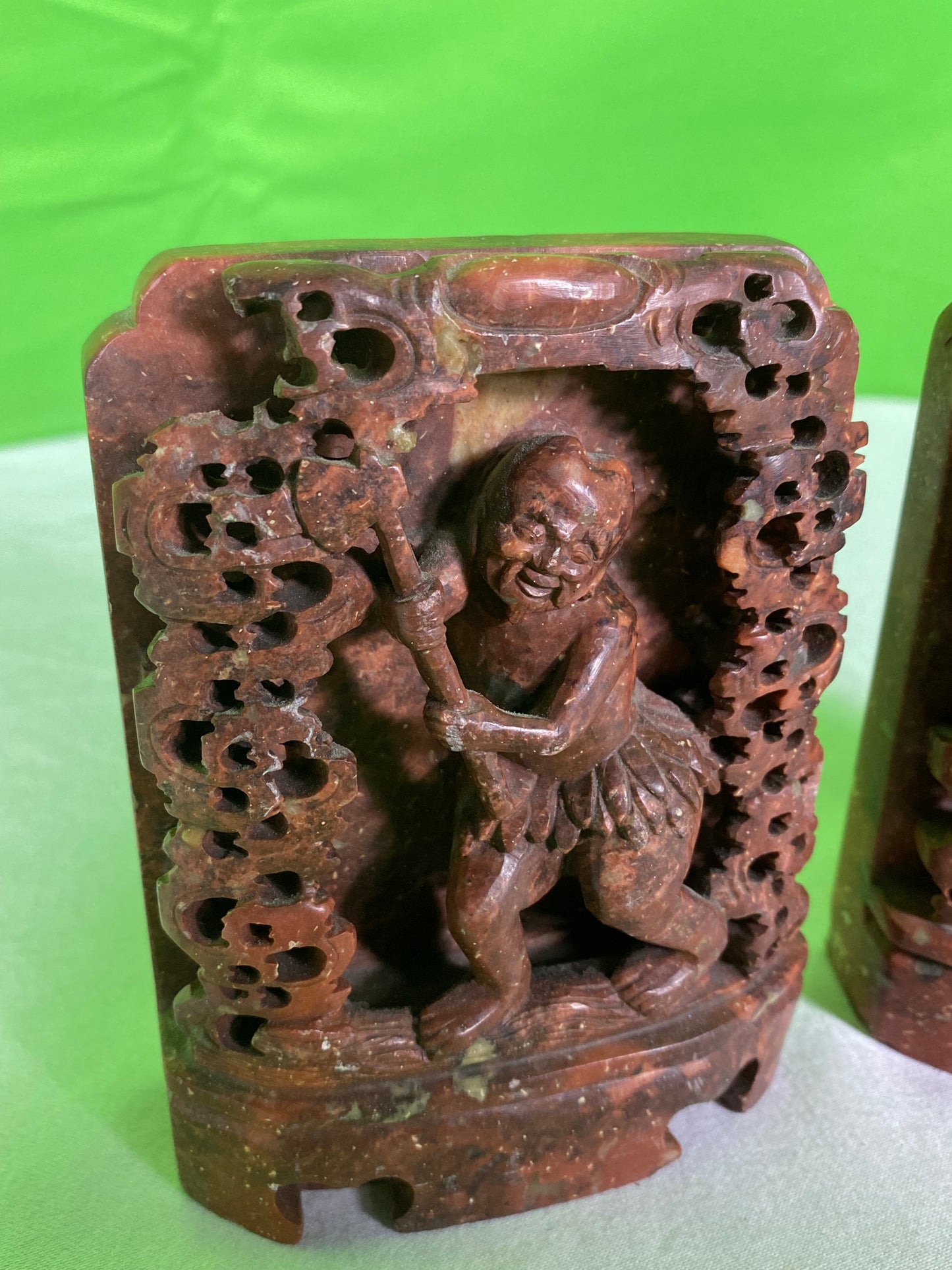 Pair of Asian Carved Bookends