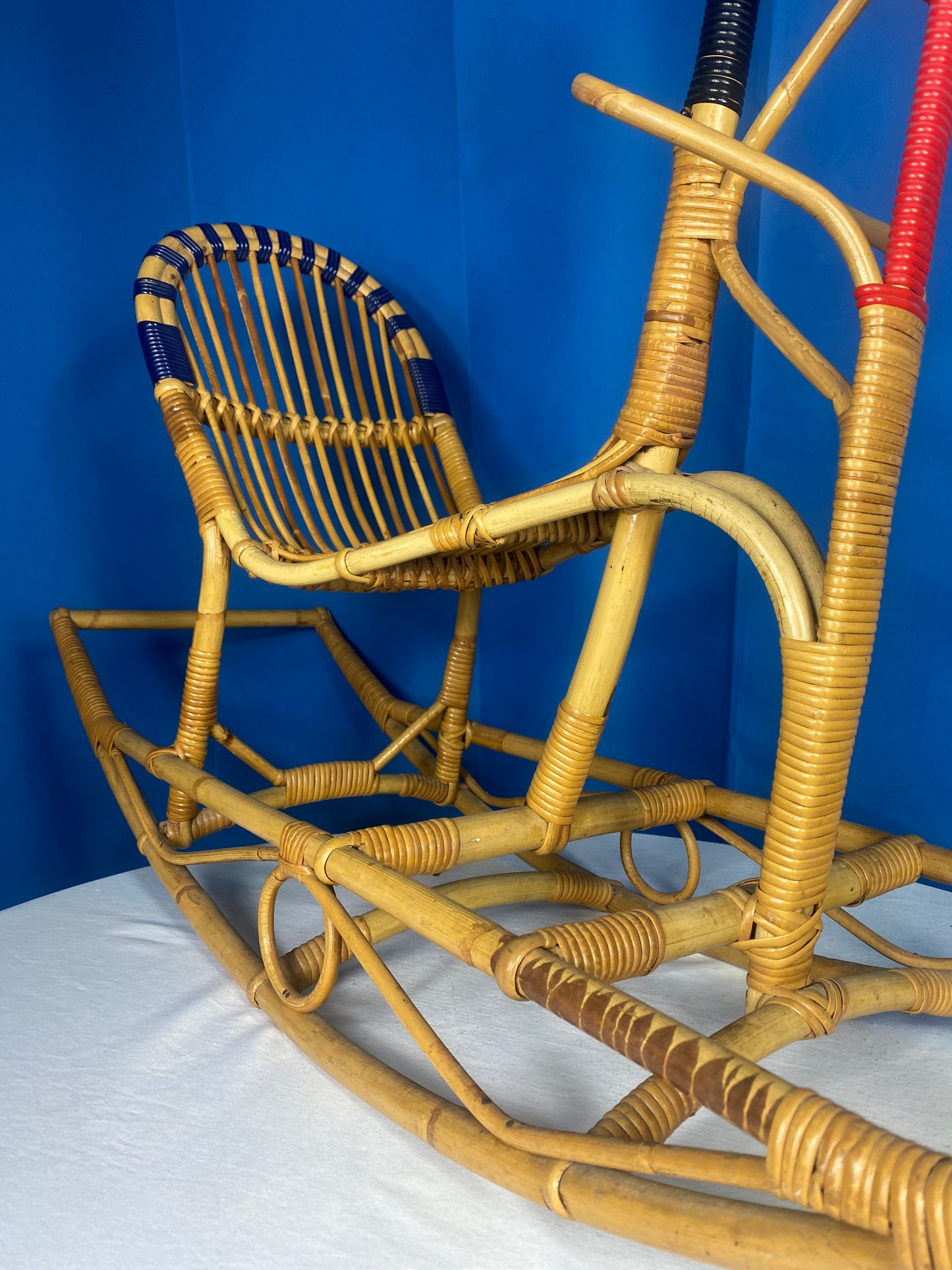 Rattan Rocking Horse By E.V.A. Nissen & Co. Denmark