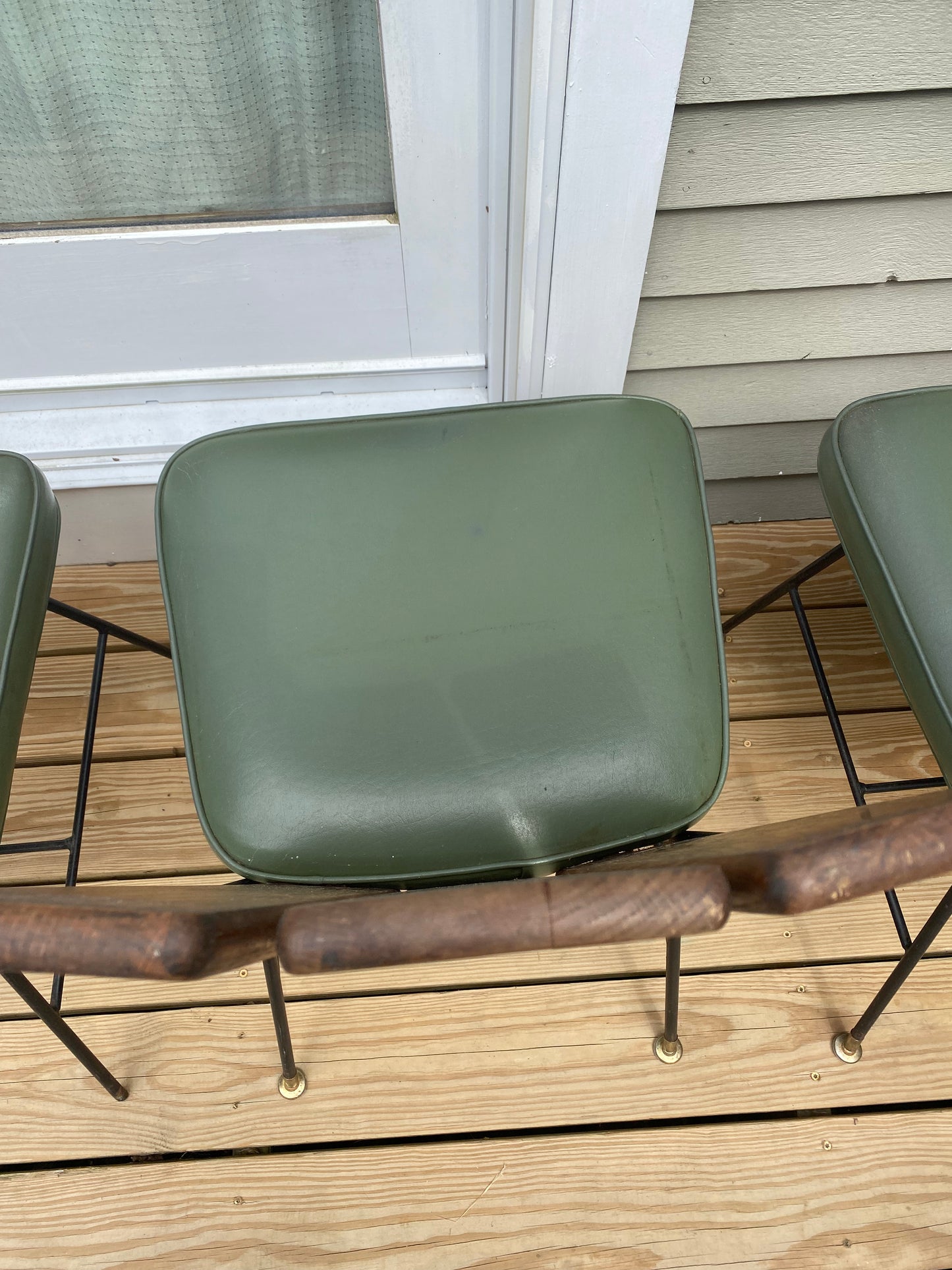 Set of 4 Vintage Paul McCobb Style Wood Slat Dining Chairs