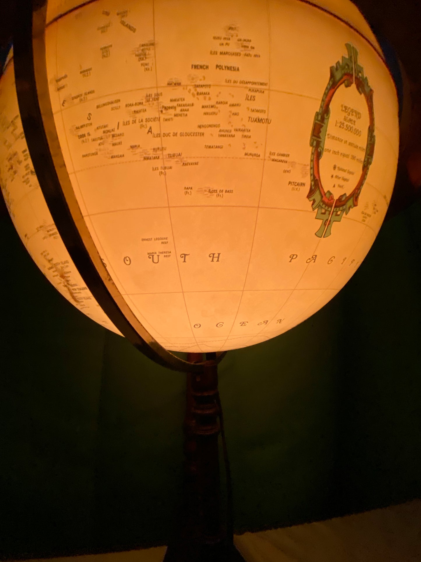 Vintage Illuminated World Globe