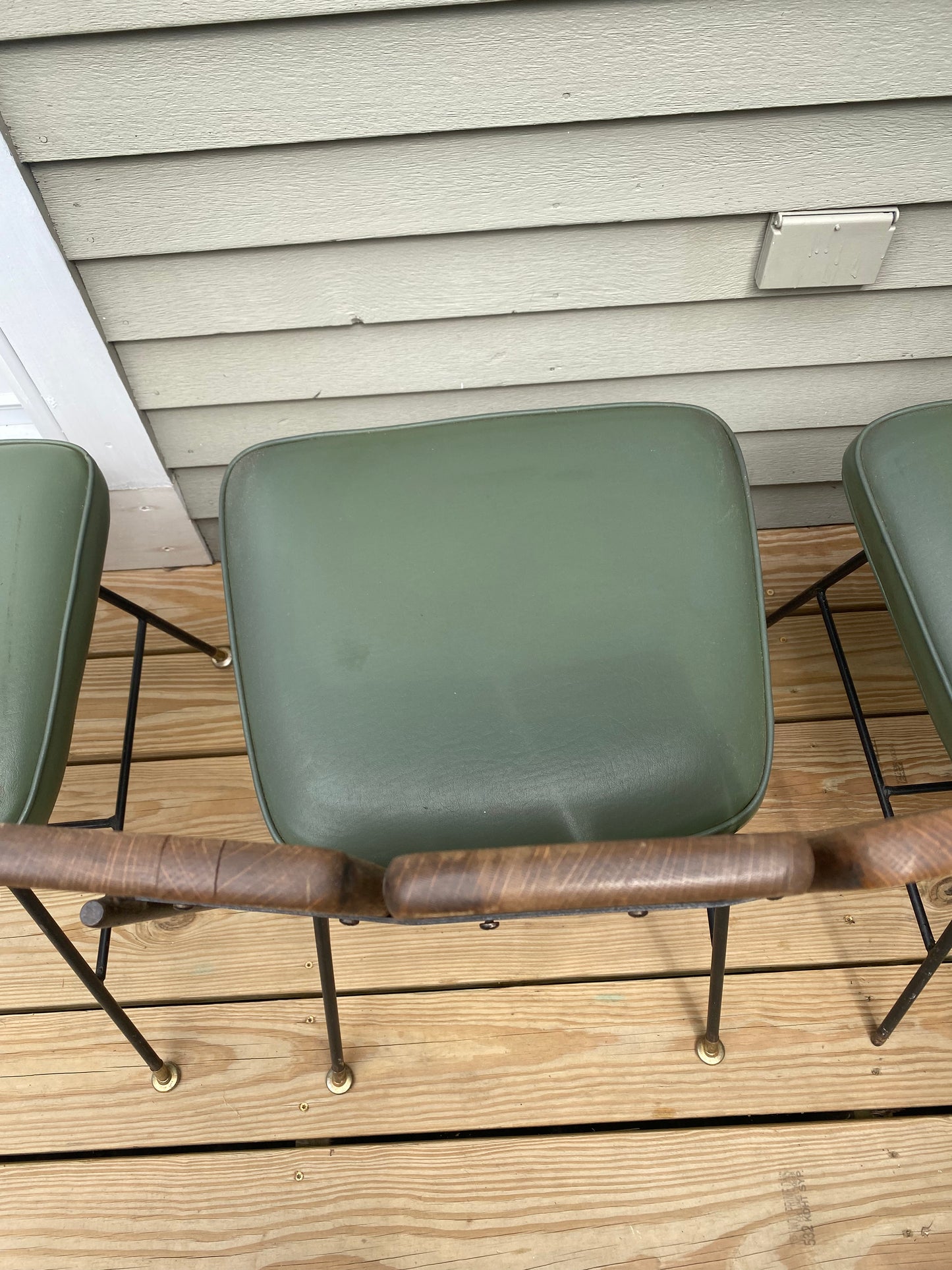 Set of 4 Vintage Paul McCobb Style Wood Slat Dining Chairs