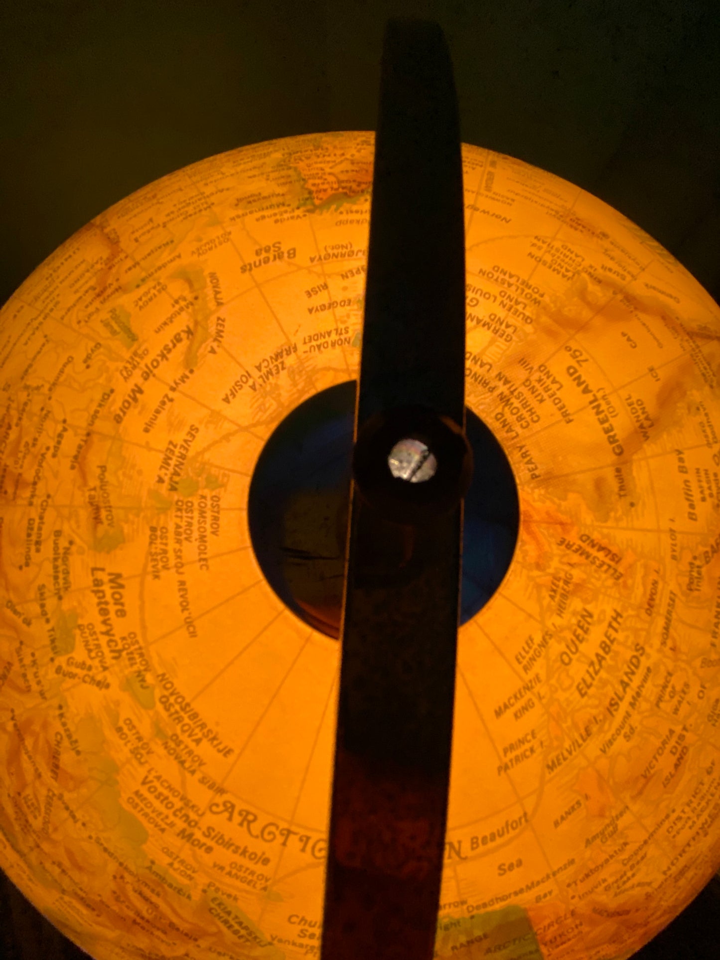 Vintage Illuminated World Globe