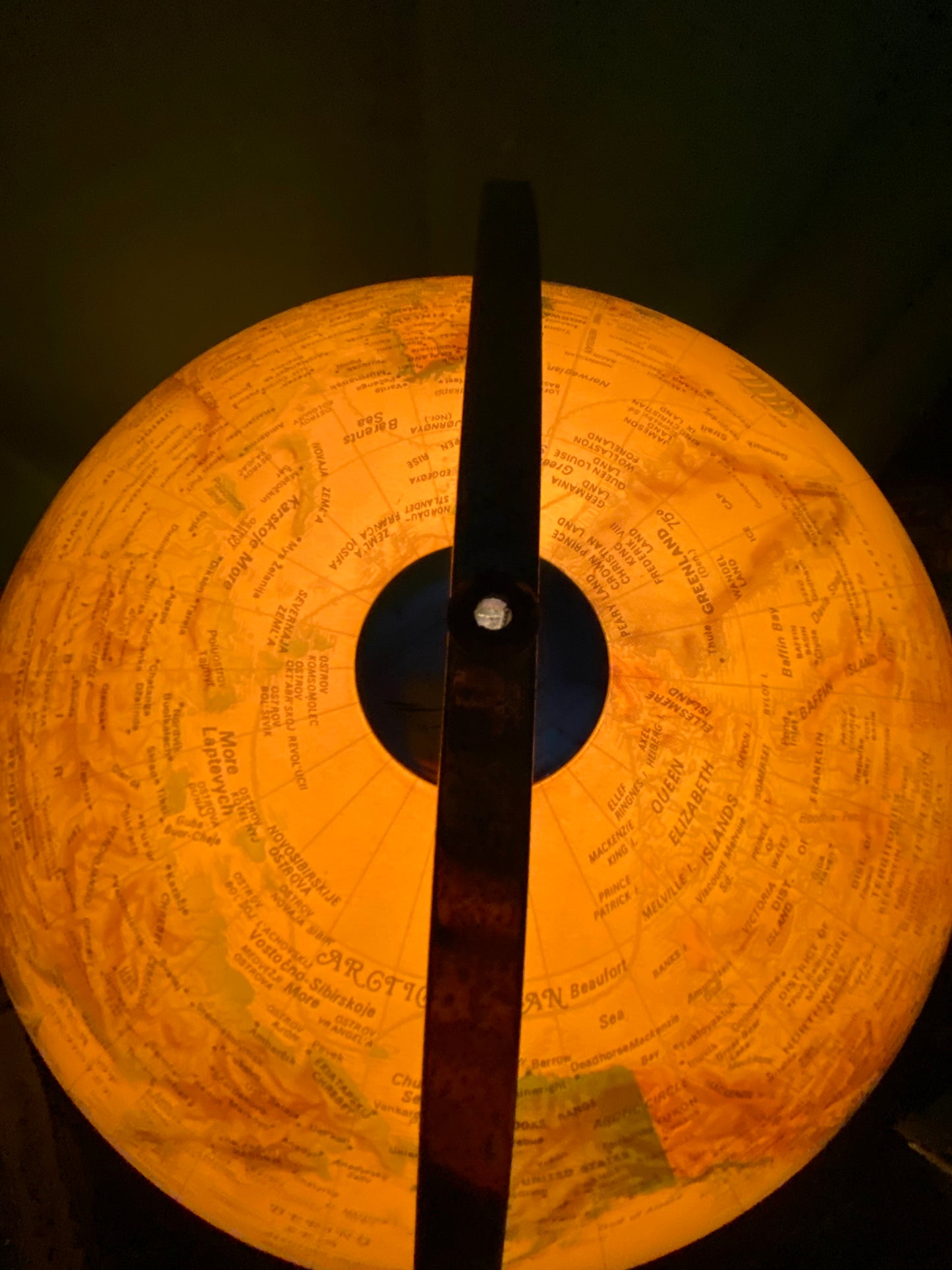 Vintage Illuminated World Globe