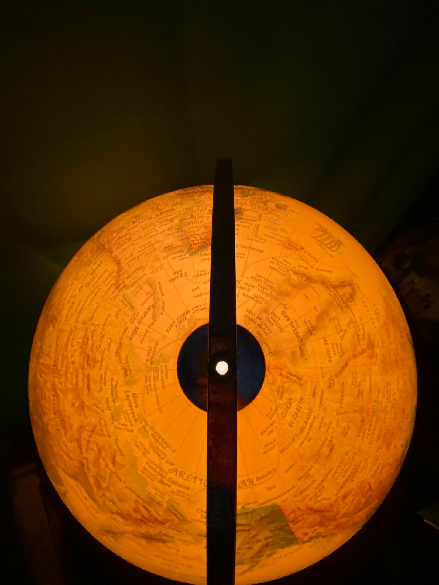 Vintage Illuminated World Globe